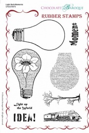 Light Bulb Moment Rubber Stamp sheet - A5